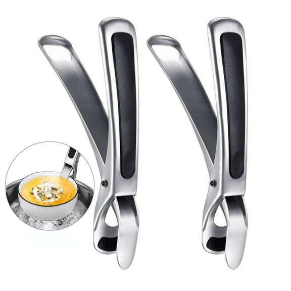 2-Pack Ergonomic Stainless Steel Kitchen Tongs Easy to Use for Safe Cooking