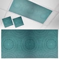 thumbnail image 1 of 2 Pack Ethnic Style Fluorescent Light Covers for Ceiling Lights Abstract Floral Turquoise Gradual Magnetic Ceiling Light Covers Overhead Light Filters for Office Classroom Home, 1 of 9