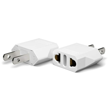 2 Pack Europe to US Plug Adapter,European to USA Adapter,American Outlet Plug Adapter,EU to US Adapter,Europe to USA Travel Plug Converter(NO.3004)