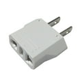 thumbnail image 1 of Europe to US Plug Adapter, 2 Pack, European to USA Plug Adapter, EU to US Plug Converter, Travel from Europe to USA Outlet, Durable Power Travel Adapters European to American(White,2.3x1.7"), 1 of 3