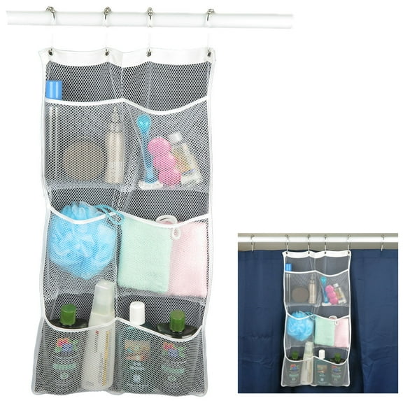 2 Pack - Evelots Shower Caddy/Organizer-Mesh-6 Pockets-Shampoo/Soap/Razor/Baby Bath Toys-Quick Dry