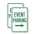 thumbnail image 1 of (2 Pack) Event Parking (With Right Arrow) | 18" X 24" Heavy-Gauge Aluminum Sign | Rust Free Aluminum, Weather Resistant, Waterproof, Fade Resistant, 2 Pre-drilled Holes, 1 of 4