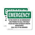 thumbnail image 1 of (2 Pack) In The Event Of An Use Phone To OSHA Emergency Sign 18 Inch X 12 Inch Indoor / Outdoor Rust-Free Aluminum Metal Signs for Workplace, Workshop, and Construction Site, Made in, 1 of 8
