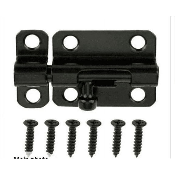 2 Pack Everbilt 2 in. Black Window Door Cabinets Safety Bolt Lock Latch 13513