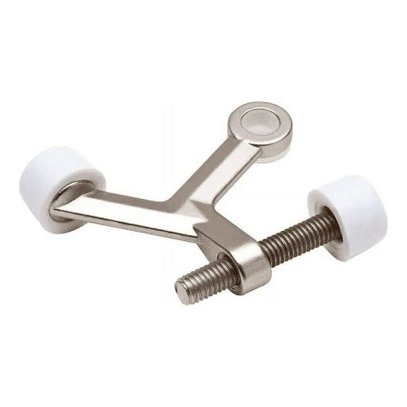 2 Pack Everbilt Hinge Pin Door Stop Door Stopper No Fasteners Satin Nickel