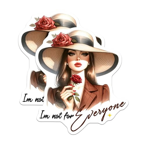 (2 Pack) I'm Not for Everyone Magnets Magnets - Inspirational Quotes - Beautiful Woman Art - 5" On Longest Side - Made in USA - Sticks to Refrigerators & Metal Surfaces - MAG9042