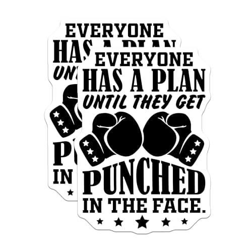 (2 Pack) Everyone Has A Plan Magnets Magnets - Punchline Joke - Motivational Humor - 5" On Longest Side - Made in USA - Sticks to Refrigerators & Metal Surfaces - MAG8726