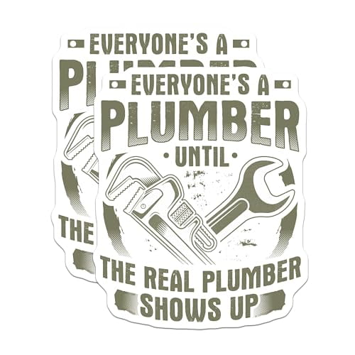 (2 Pack) Everyone's A Plumber Magnets - Funny Saying - Humorous Home Decor - Kitchen Refrigerator Magnets - Novelty Magnets - 5" On Longest Side - for Cars, Fridges, Toolboxes - Made in USA - MAG6052