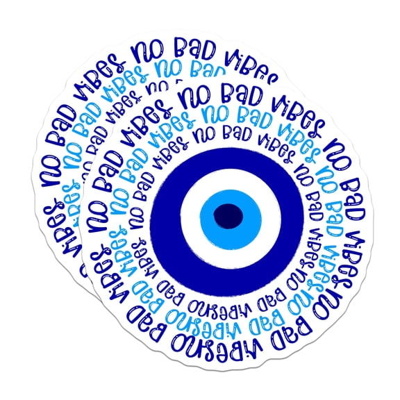 (2 Pack) Evil Eye Magnets - No Bad Vibes Protection Magnet - Spiritual Amulet Refrigerator Decor - 5 Inches On Longest Side - Thick Durable Magnet - Made in USA - MAG23079