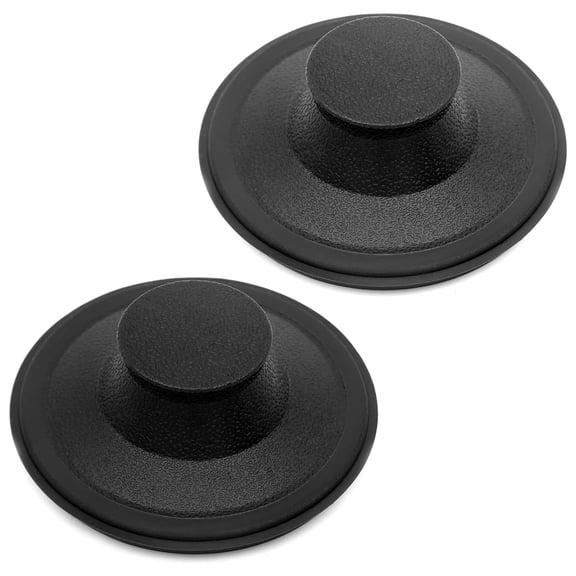 (2 Pack) Exact Replacement for InSinkErator STP-PL/STPPL Black Rubber Sink Stopper for Garbage Disposal Compatible with Standard 3-1/2" Drains from Kohler, Waste King, Whirlpool, and More