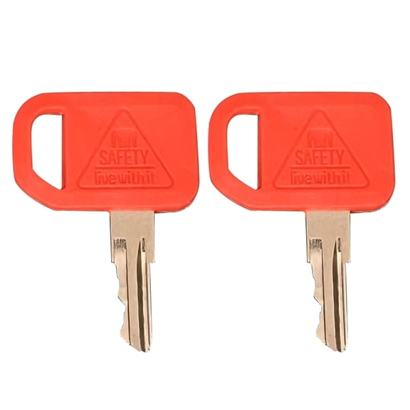 2 Pack Excavator Keys Plastic & Metal Keys Suiatble for AT195302 AR51481 JDR