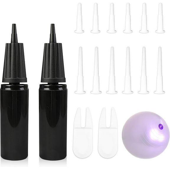 2-Pack Exercise Ball Pump Kit - Hand Air Pump with Plug Removers & Plugs - Ideal for Fitness Ball & Yoga Ball Pump - Hand Pump for Inflatables - Included Exercise Ball Plug Replacement