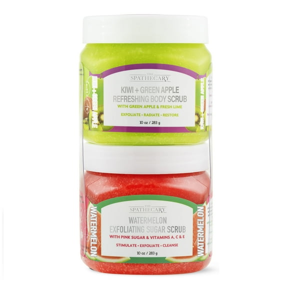 2 Pack Exfoliating Body Scrub Set - Kiwi & Watermelon - 20 oz