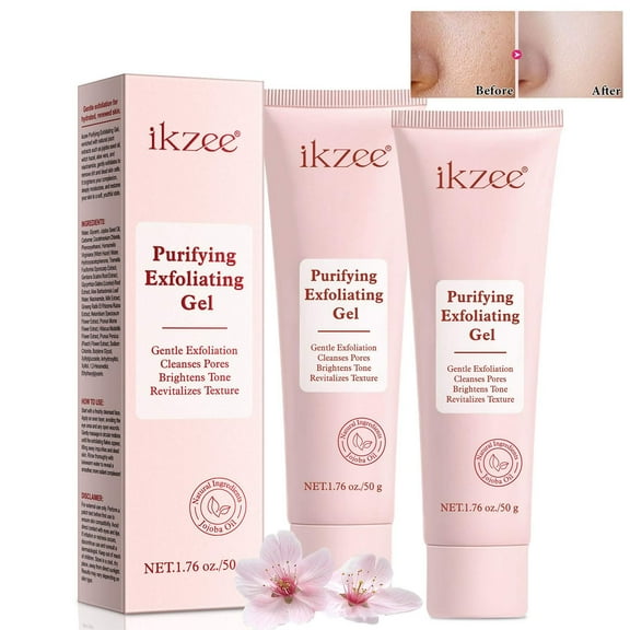 2 Pack Exfoliating Gel, Gentle Exfoliation for Hydrated, Brightens Tone, Renewed Skin