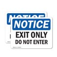 thumbnail image 1 of (2 Pack) Exit Only Do Not Enter OSHA Notice Sign 5 Inch X 3.5 Inch Vinyl Label Decal Sticker Weather Resistant, UV Protected for Workplace, Business, and Construction Site, Made in the USA, 1 of 7