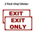 thumbnail image 1 of 2 Pack Exit Only Stickers for Office, Home, Shop, Shopping Malls, Weatherproof, Water Resistant, Indoor and Outdoor Keep, Easy Peel and Stick, Highly Reflective Vinyl Decal (3x5 inches), 1 of 1