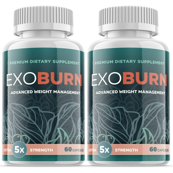 (2 Pack) Exoburn - Keto Weight Loss Formula - Energy & Focus Boosting Dietary Supplements for Weight Management & Metabolism - Advanced Fat Burn Raspberry Ketones Pills - 120 Capsules