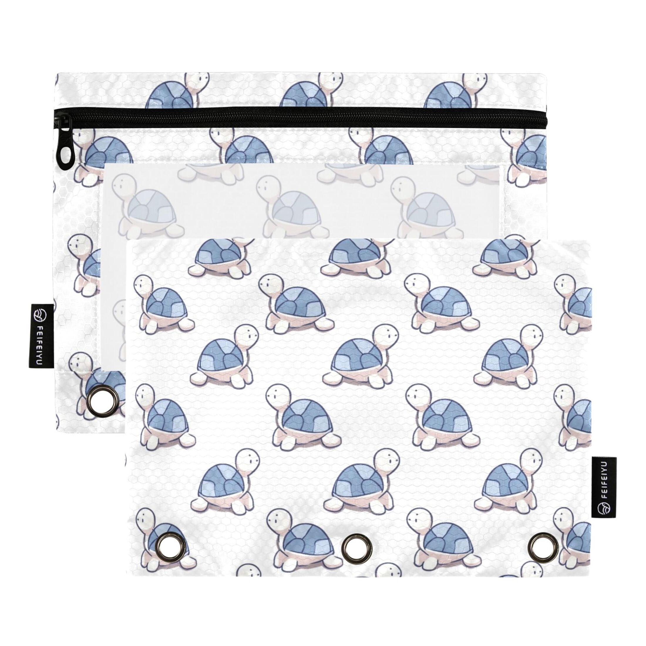2 Pack Expandable Flip Folders with Clear PVC Window Binder Pouches 3 ...