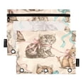 2 Pack Expandable Flip Folders with Clear PVC Window Binder Pouches 3 ...