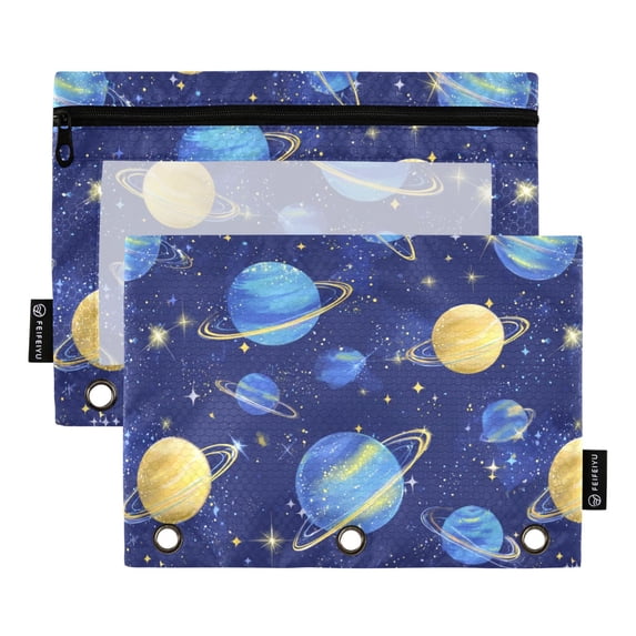 2 Pack Expandable Flip Folders with Clear PVC Window Binder Pouches 3 ...