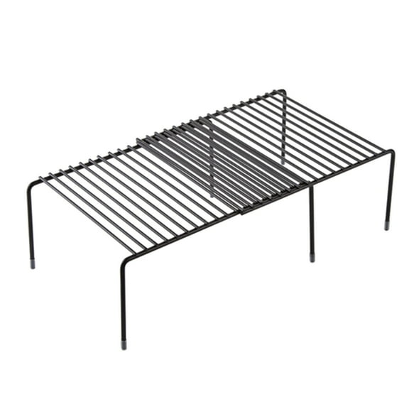 2-Pack Expandable Kitchen Shelf Organizer - Adjustable Cabinet Storage Rack for Counter, Fridge, Bathroom & Closet - Rust-Proof Metal Space Saver