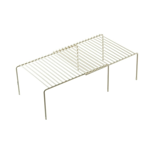 2-Pack Expandable Kitchen Shelf Organizer - Adjustable Cabinet Storage Rack for Counter, Fridge, Bathroom & Closet - Rust-Proof Metal Space Saver