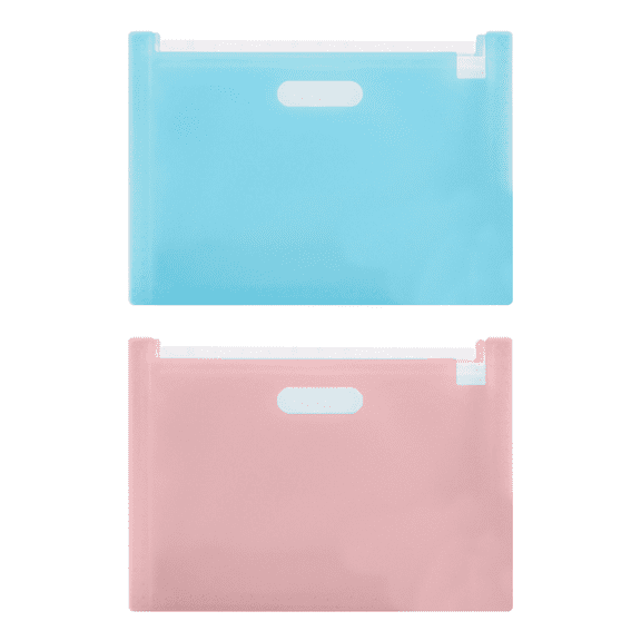 2 Pack Expanding File Folder, 13 Pockets with Sticky Labels, Expandable File Organizer