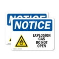 thumbnail image 1 of (2 Pack) Explosive Gas Do Not Open Sign, 1 of 7