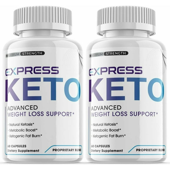 (2 Pack) Express Keto - Supplement for Weight Loss - Energy & Focus Boosting Dietary Supplements for Weight Management & Metabolism - Advanced Fat Burn Raspberry Ketones Pills - 120 Capsules