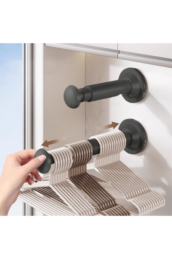 2-Pack Extendable Hanger Organizer Rack, Space-Saving Clothes Hanger Stacker, Hanger Storage Holders for Washing Machine or Dryer Area, Closet Hanger Organizer