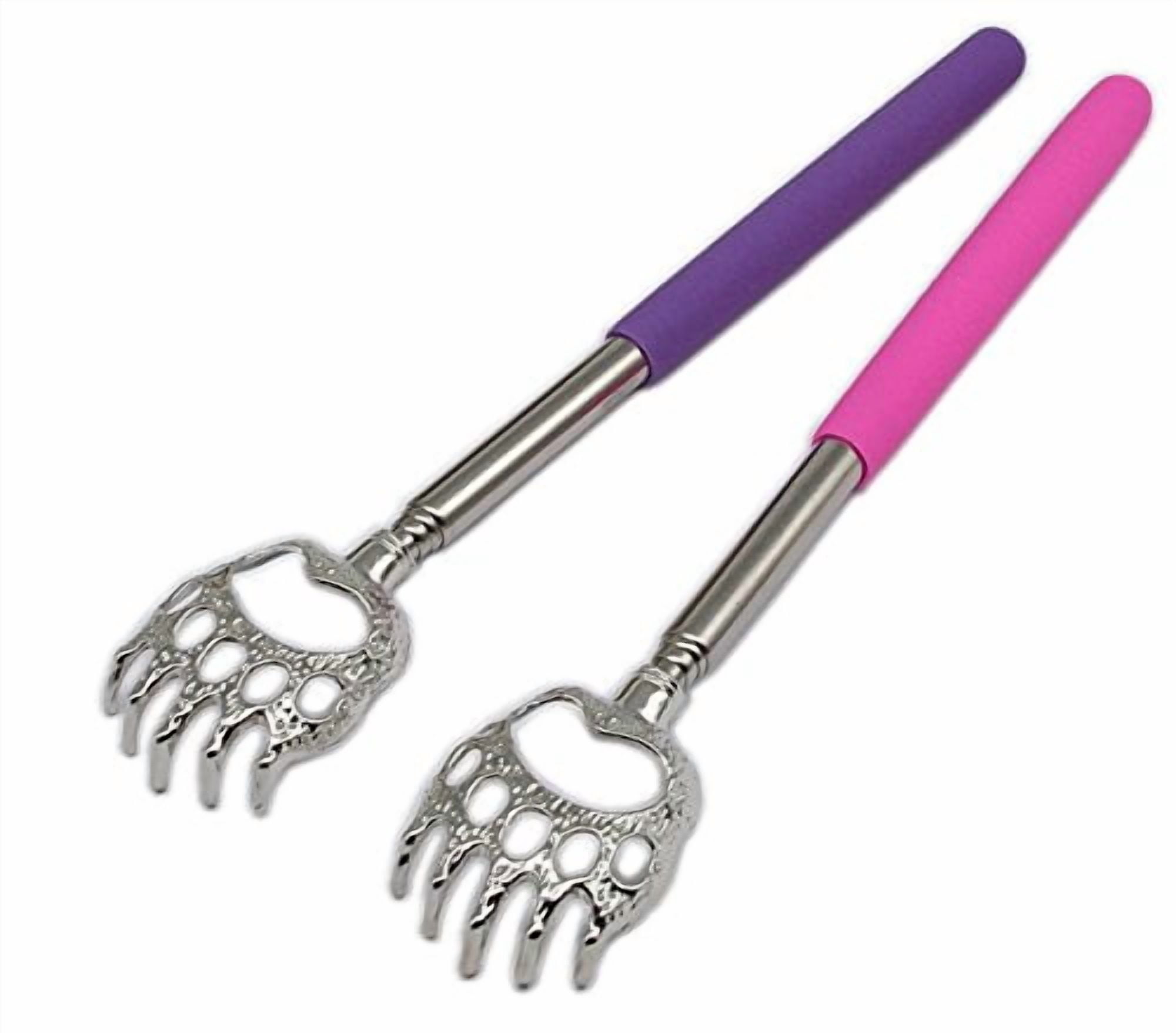 (2- Pack Extendable Telescopic Scratcher Handle,Bear Claws Metal Back ...