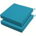 thumbnail image 1 of 2-Pack Extra Large 22x22 Inch Heavy-Duty Waterproof Outdoor Chair Cushions - All-Weather Turquoise Blue Patio Seat Cushions with Memory Foam, Waterproof Garden Storage Bag, Garden Storage, 1 of 12