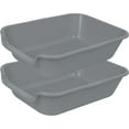 thumbnail image 1 of 2 Pack of Extra Large Cat Litter Box (ABS Material), Low Entry Senior Litter Pen for Geriatric Kitty Big Cats, Jumbo Pet Safe Litter Boxes Tray for Indoor Pets Potty (Gray, 20" L x 15.5" W), 1 of 11