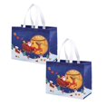 thumbnail image 1 of 2 Pack Extra Large Christmas Gift Bags, Non-Woven Tote Bags with Handles, Reusable Holiday Shopping and Gift Packaging Bags, Dark Blue, 1 of 6