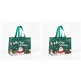 thumbnail image 1 of 2 Pack Extra Large Christmas Gift Bags, Non-Woven Tote Bags with Handles, Reusable Holiday Shopping and Gift Packaging Bags, Green, 1 of 7