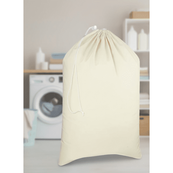 2 Pack Extra Large Heavy Duty Laundry Bags, 100% Natural Cotton Canvas, 28x36 Inches, Versatile Multi-Use Storage for Travel, Camping, and Home Organization