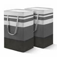 thumbnail image 1 of 2 Pack Extra Large Laundry Basket, Waterproof & Collapsible Laundry Hamper with Heavy-Duty Handles, Freestanding Hamper for Clothes, Toys, Towels in Home Dorm, 1 of 8