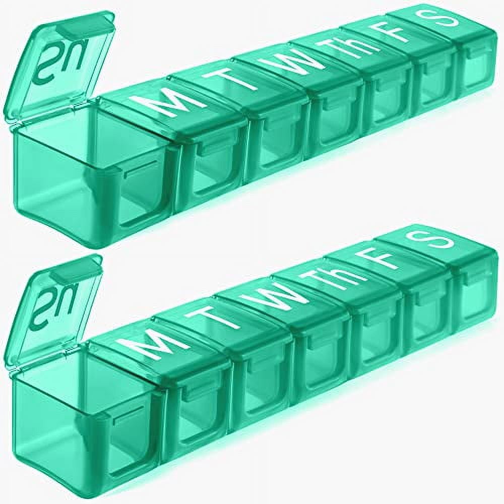 2 Pack Extra Large Weekly Pill Organizer BPA Free Pill Box 7 Day With 2-pack-extra-large-weekly-pill-organizer-bpa-free-pill-box-7-day-with