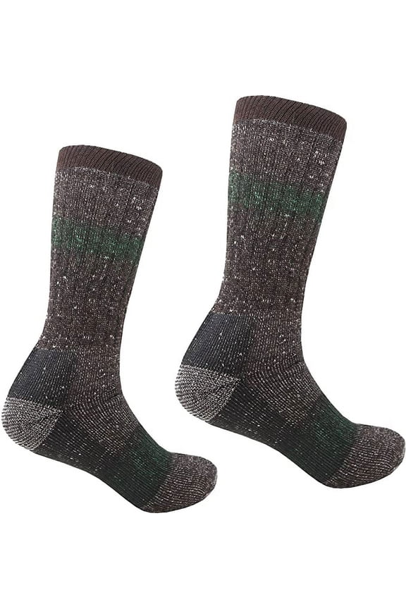 2 Pack Extreme Weather Camo Thermal Socks - Merino Wool Blend Big size Warm Socks - Shoe Size 8-12, Sock Size 10-13