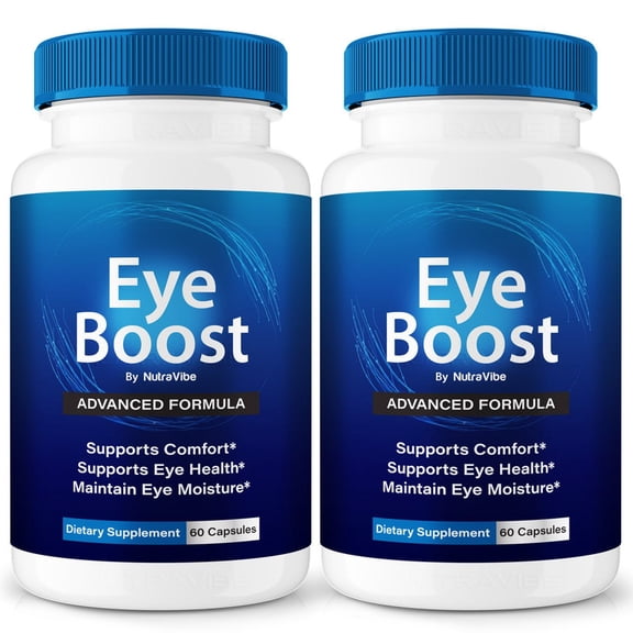 (2 Pack) Eye Boost Capsules Daily Eye Care with Original Blend to Support Visual Wellness, Eye Comfort & Vision | Just 2 Gentle, Easy-to-Swallow Pills (120 Capsules)