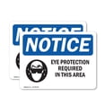 thumbnail image 1 of (2 Pack) Eye Protection Required In This Area Sign, 1 of 7