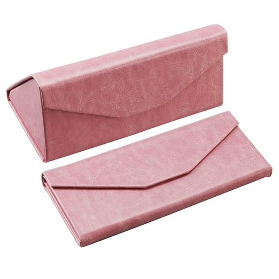 2 Pack Eyeglass Case Hard Shell with Foldable Design, Portable Sunglass Case for Glasses Protection , Lightweight