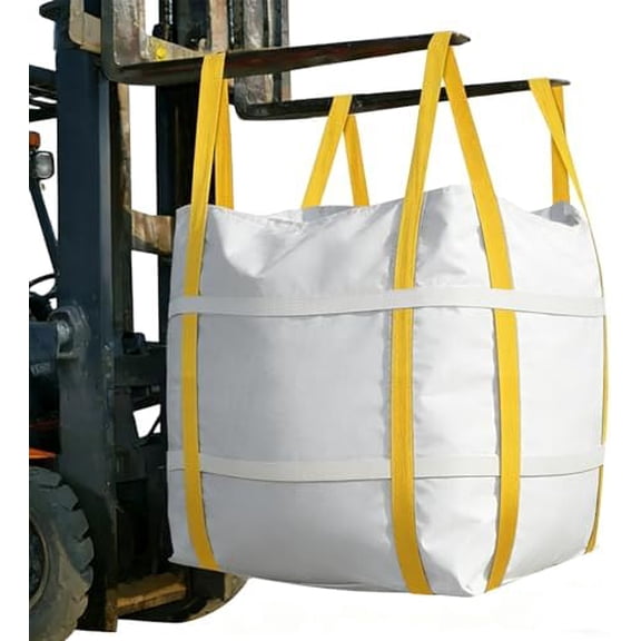 2 Pack FIBC Bulk Bag, 2 Ton Bag, 35"L x 35"W x 43"H, 4400 lbs SWL, Duffle Top Flat Bottom, Heavy Duty Bulk Bags for Industry Agriculture and Construction$$Other