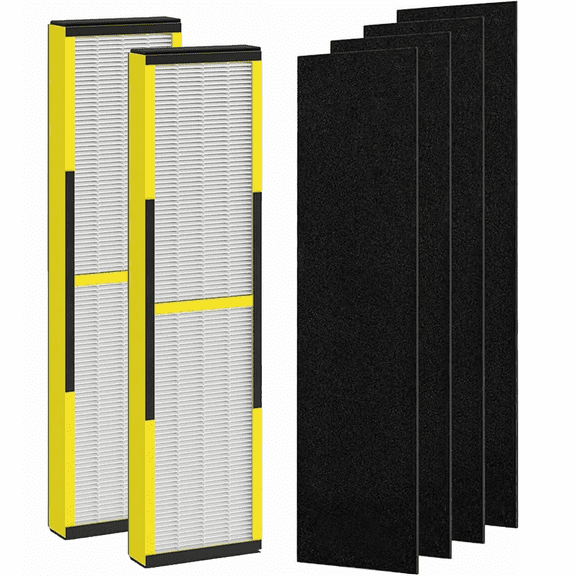 2 Pack FLT4825 Filter B Replacement for Germguardian AC4825, AC4300, AC4800, AC4850PT Air Purifier, with 2 HEPA and 4 Carbon Filters, Replace FLT4825, FLT4850PT