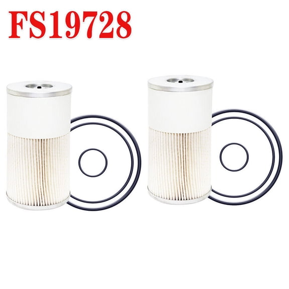 2 Pack FS19728 Fuel Filter Water Separator For Cummins ISX