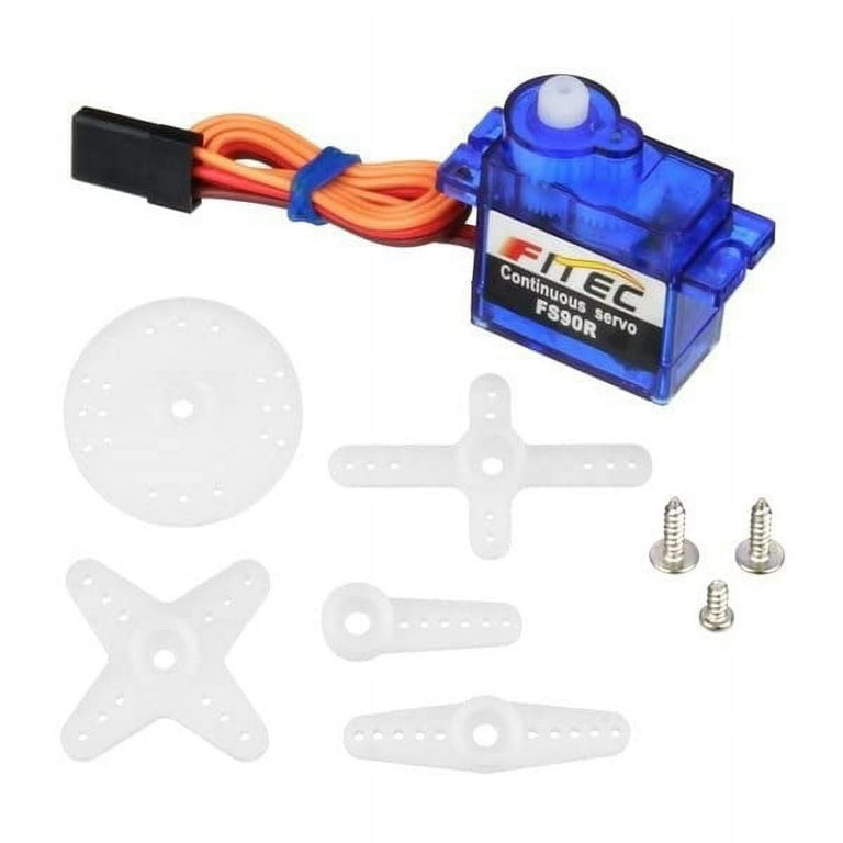 FS90R Continuous Rotation Servo Motors, 2 Pack, Mini Size, 9g