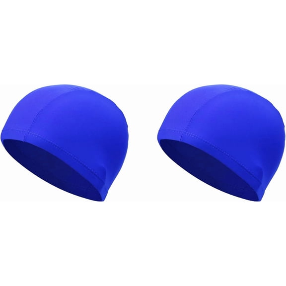 2 Pack Fabric Swim Cap for Men Women,Cloth Elastic Swimming Cap,Fabric Swimming Hat,Breathable High Elasticity Swim Hats,Bathing Caps to Keep Hair Dry
