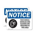 thumbnail image 1 of (2 Pack) Face Shields Goggles And Glasses Sign, 1 of 7