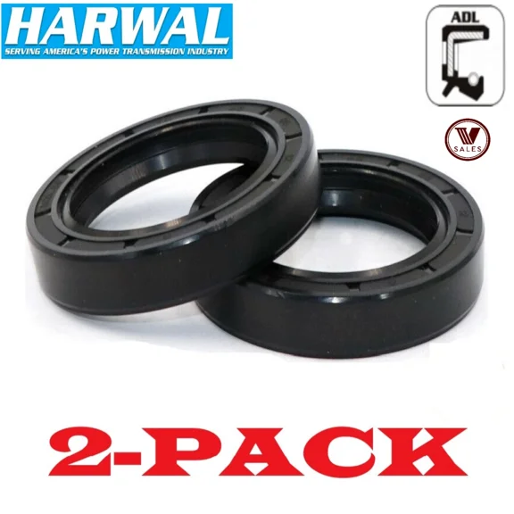 2-Pack! Factory New! Harwal 14X24X7-Adl Metric Oil Seal Nbr Double Lip W/Spring