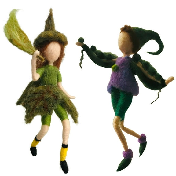 2 Pack Fairy Needle Felting Kits Elf DIY Craft Kits for Beginners Include Everything to Make